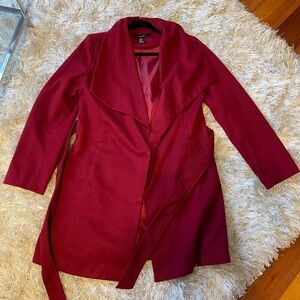 Forever 21 Deep Red Trench Coat